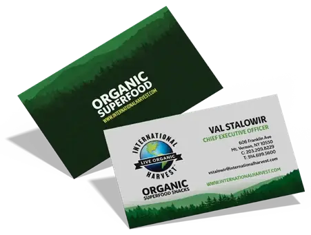 International Harvest business cards