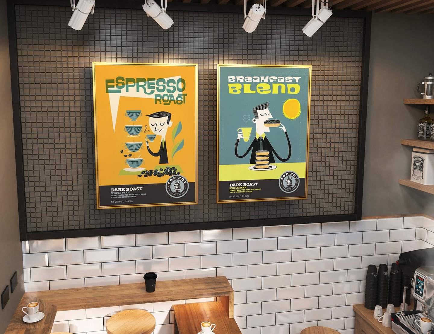 Espresso Roast and Breakfast Blend posters