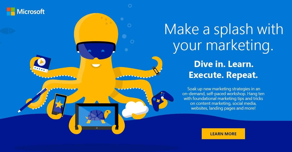Make a splash with your marketing banner