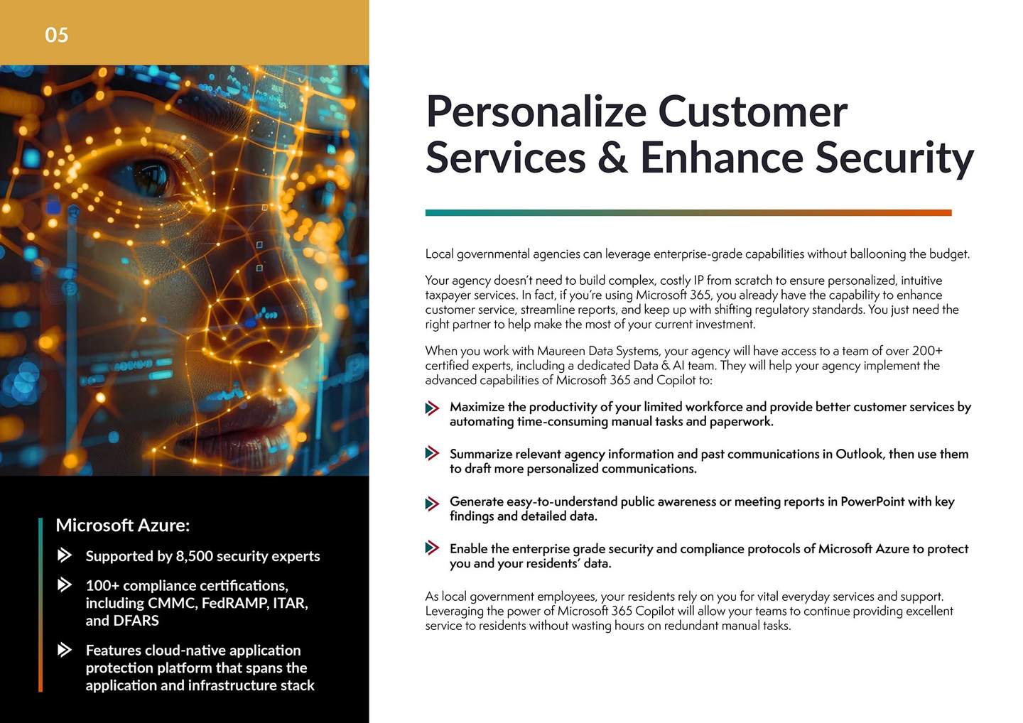 Personalize Customer Services and Enhance Security spread