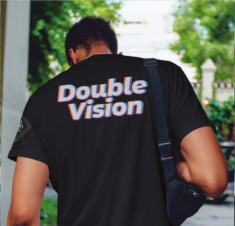 Double Vision tee, back