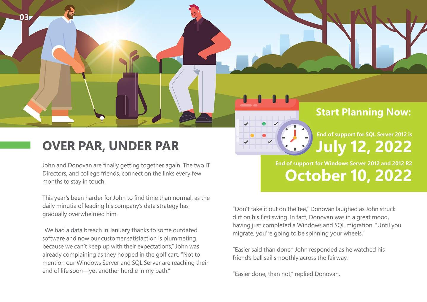 Over Par, Under Par spread