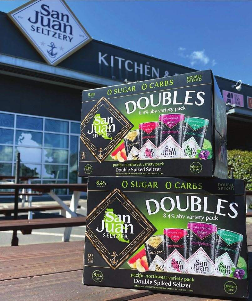 Variety packs outside the San Juan Seltzery