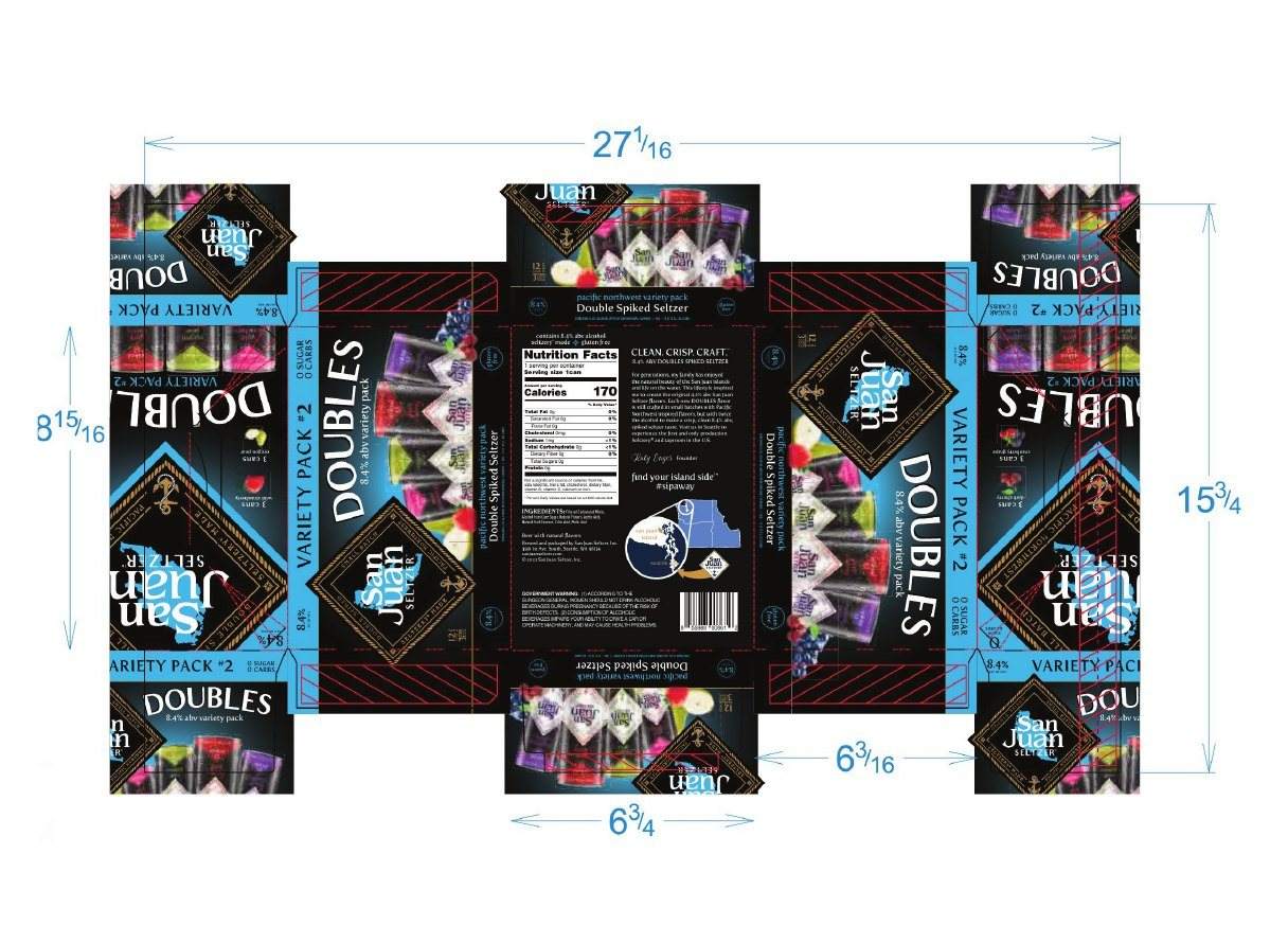 12 can case dieline for Variety Pack 2