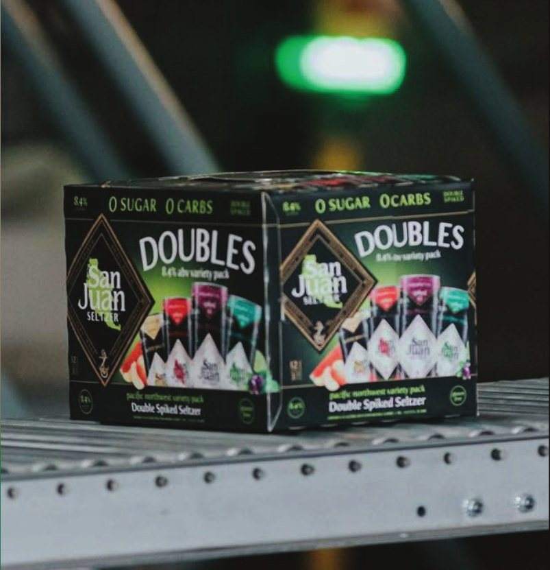 Doubles variety packs on display