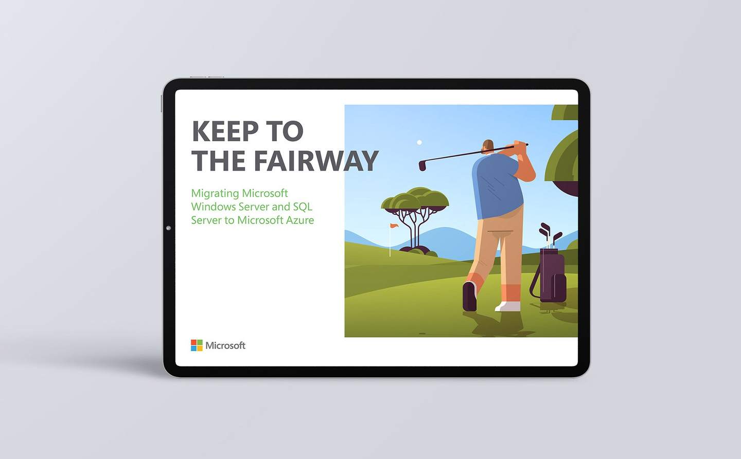 Keep to the Fairway eBook cover on a tablet